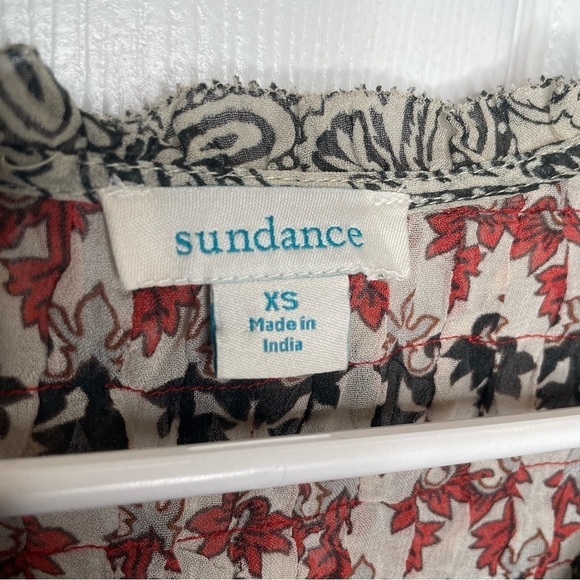 Sundance Smocked Adeliah Paisley Print Boho Top Missing Cami Oversized XS - Picture 12 of 12